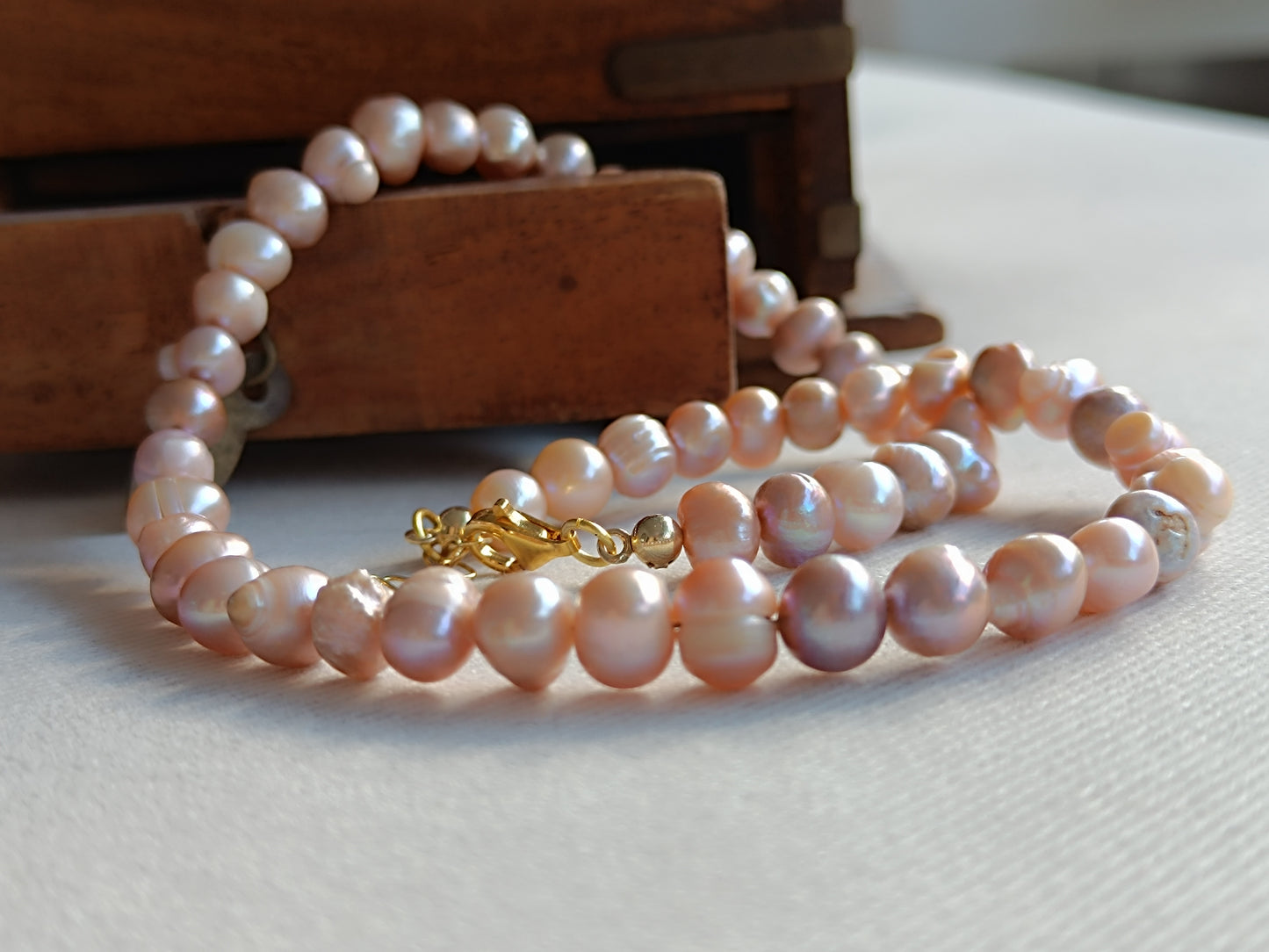 Necklace Gaia Grey Freshwater Baroque Pearl