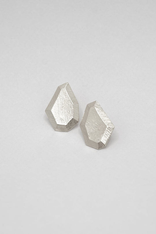 Earrings Crystalline Studs - Silver