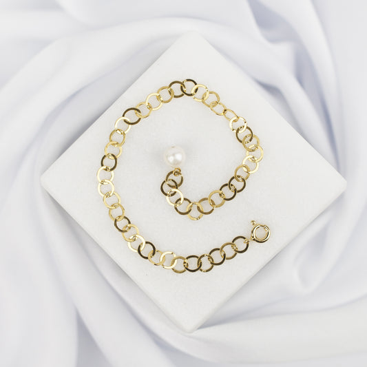 Bracelet Chain Pearl Gold Plated "Vermeer Collection"