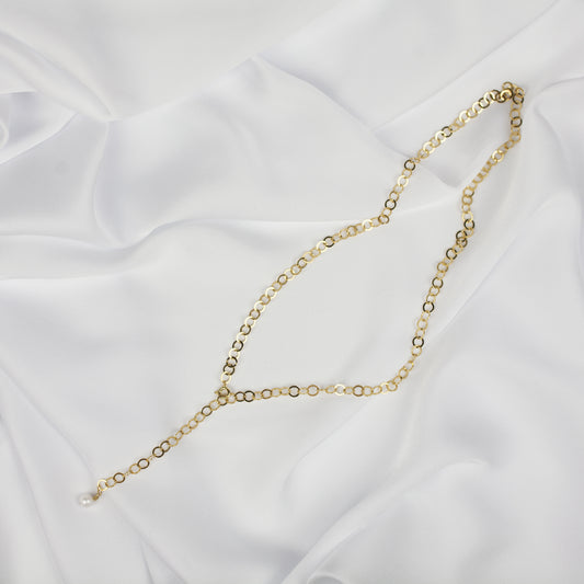 Necklace Chain Pearl  Gold Plated "Vermeer Collection"