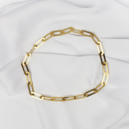 Κολιέ Flat Oval Link Chain Επιχρυσωμένο "Unity Collection"