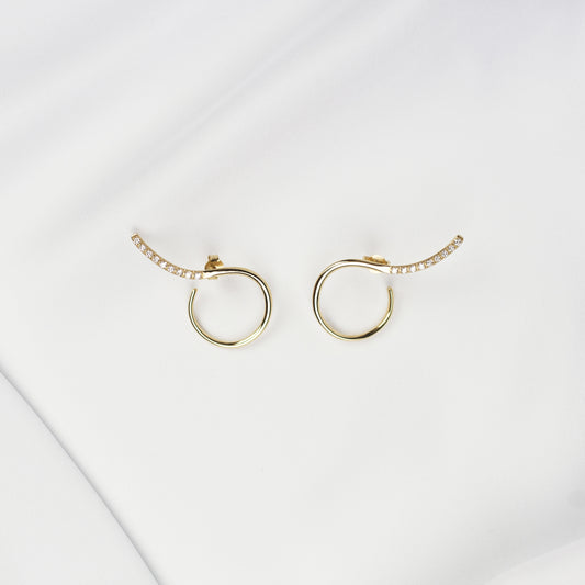 Gold 18k Earrings P "Lines Collection"