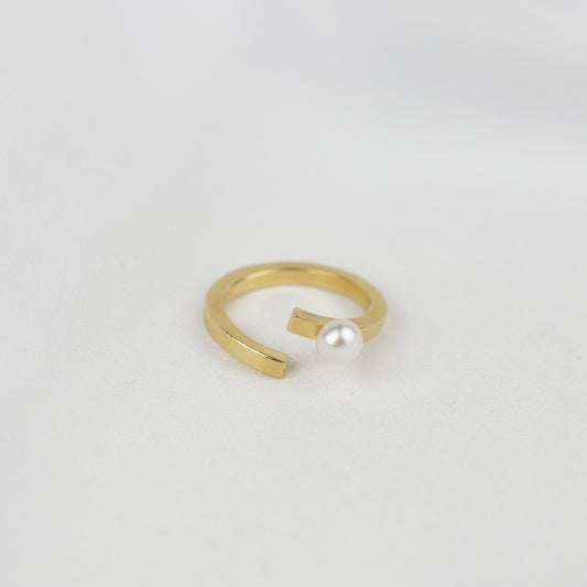 Ring Pearl Open Gold Plated "Kad Collection"