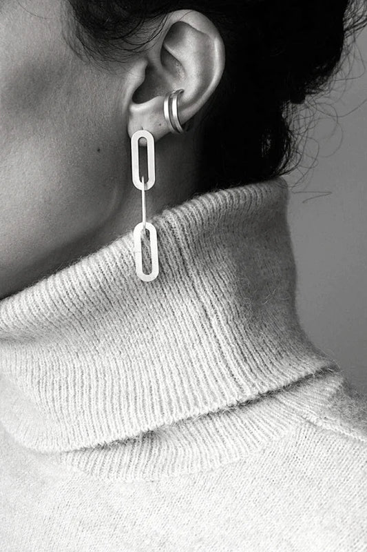 Earrings Oval Link Silver "Unity Collection"